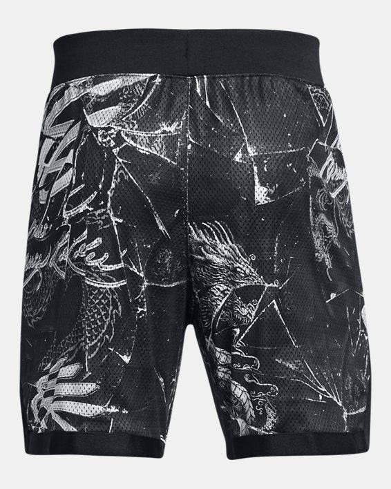Men's Curry x Bruce Lee Lunar New Year 'Future Dragon' Mesh Shorts in Black image number 5